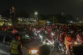 Demo Buruh Berlanjut hingga Malam, Kawasan Patung Kuda Monas Macet