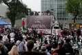 Aksi Bela Palestina di depan Kedutaan Besar Amerika Serikat