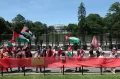 Aksi Bela Palestina di luar Gedung Putih Washington