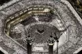 Suasana Jamaah Haji melakukan Ibadah Tawaf di Masjidil Haram
