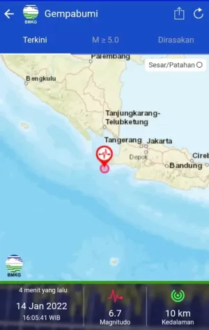 Gempa Terkini Banten, Warganet Curhat di Twitter