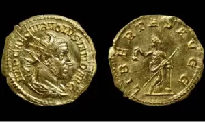 Ini Koin Emas Langka Bergambar Volusianus, Kaisar Muda Romawi yang Dibunuh Pengawalnya