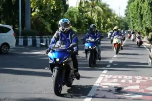 Sambut MotoGP Mandalika,  All New R15 Connected Series Digeber dari Bali ke Lombok