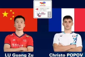 Hasil Thomas Cup 2022 China vs Prancis: Lu Guang Zu Butuh 2 Jam Tekuk Christo Popov