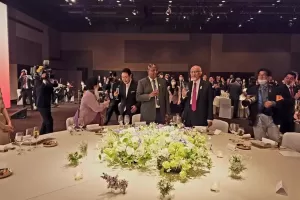 Hadiri Jamuan Gala Dinner, Megawati Bersulang Jus Jeruk dengan Presiden Korsel