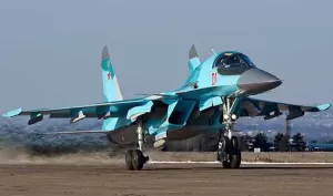 Dihantam Rudal Anti-Pesawat Ukraina, Pengebom Su-34 Rusia Jatuh dengan Mesin Kiri Terbakar