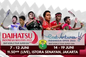 Live di iNews dan MNCTV, Saksikan Keseruan Indonesia Open 2022, Besok!