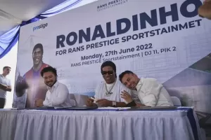 Bangga Ronaldinho Kunjungi RANS Prestige Sportstainment, Ini Harapan Raffi Ahmad