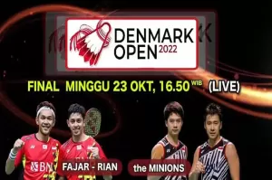LIVE di iNews! Minions vs Fajar/Rian di Final Denmark Open 2022