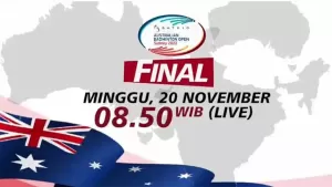 Link Live Streaming Final Australia Open di RCTI Plus, Minggu (20/11/2022)