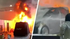 Ngeri, Mobil Listrik Konsep Terbakar Waktu Dipajang di Pameran Otomotif