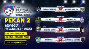 LIVE di RCTI+! Jadwal Pekan Kedua Liga Futsal Profesional 2022/2023