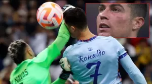 Riyadh All Star vs PSG: Wajah Ronaldo Kena Pukul Keylor Navas