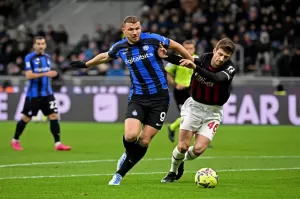Liga Italia 2022/2023: Sundulan Lautaro Martinez Antar Inter Ungguli AC Milan di Babak Pertama