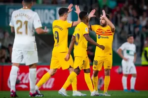 Hasil Liga Spanyol 2022/2023: Lewandowski Pimpin Barcelona Pesta Gol di Markas Elche