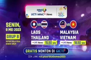 Gratis di RCTI Plus! Link Live Streaming Sepak Bola SEA Games 2023 Laos U-22 vs Thailand  dan Malaysia vs Vietnam 