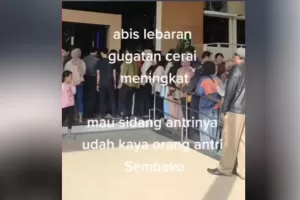 Viral Video Antrean Gugatan Cerai di Pengadilan Agama Cibinong, Cek Faktanya!