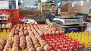 Pedagang Pasar Ngeluh, Harga Telur Ayam di Bandung Naik Tembus Rp33.000 per Kg