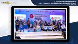 Galeri Investasi BEI Binaan MNC Sekuritas Universitas Negeri Padang Raih Juara 3 di Ajang ISFO 2023