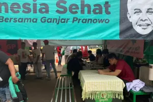 Sosialisasikan Ganjar, KawanJuang GP Gelar Pemeriksaan Kesehatan Ojol
