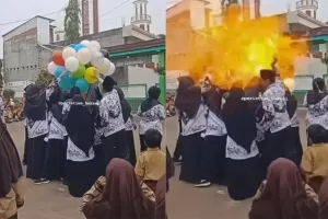 Balon Gas Meledak saat Peraayaan Hari Guru di Bekasi, Sejumlah Orang Terluka