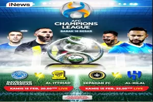 Live di iNews! Babak 16 Besar Liga Champions Asia, Navbahor Namangan vs Al-Ittihad