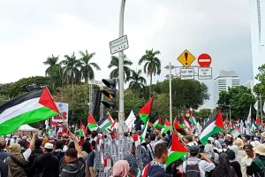 Satu Jam Aksi Bela Palestina Berlangsung, Uang Sumbangan Terkumpul Rp46 Juta