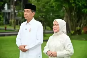 Jokowi dan Iriana Salat Ied di Simpang Lima Semarang, Ketua KPU Hasyim Asyari Jadi Khatib