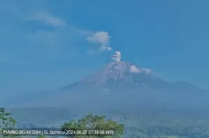 Gunung Semeru Erupsi 563 Kali dari Januari 2024