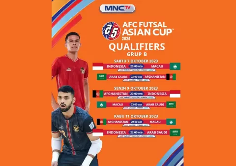 Timnas Futsal Indonesia Lawan Afghanistan di Laga Kedua AFC Futsal Asian Cup 2024, Saksikan di MNCTV!
