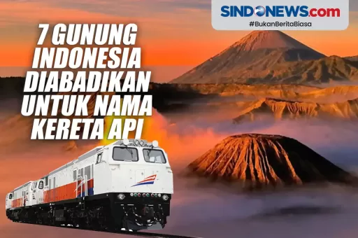 7 Gunung Indonesia yang Namanya Diabadikan untuk Kereta Api