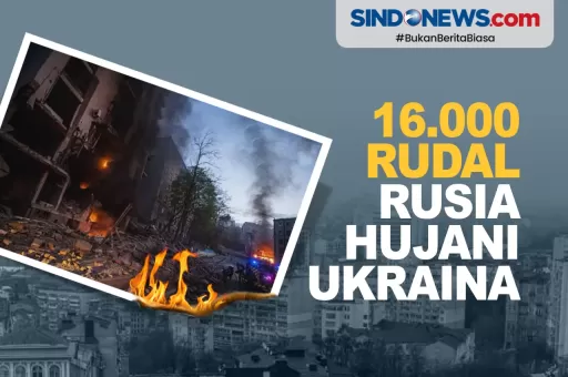 16.000 Rudal Rusia Hujani Ukraina Selama Perang 9 Bulan
