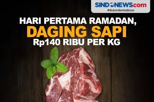 Hari Pertama Puasa Ramadan, Daging Sapi Dijual Rp140 Ribu per Kg