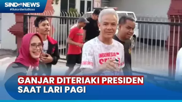 Lari Pagi di Cirebon, Ganjar Diteriaki Presiden