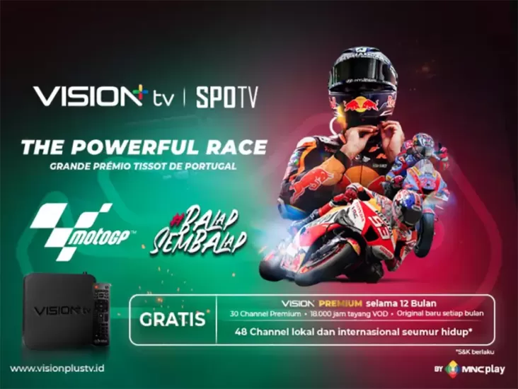 Live, Seri Pertama 2022 di Eropa! Saksikan MotoGP Portugal melalui Channel SPOTV di Vision+ TV!