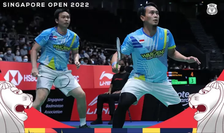 Hasil Singapore Open 2022: Ahsan/Hendra Melenggang Mulus ke Perempat Final