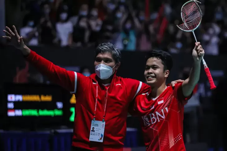 Anthony Ginting Selebrasi Banting Raket, Pelatih: Saya Kaget, kok Patah!