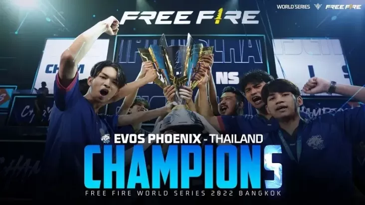 Tim Tuan Rumah EVOS Phoenix Juara Free Fire World Series 2022 Bangkok