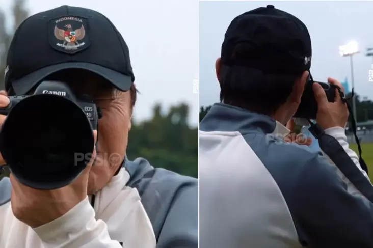 Momen Shin Tae-yong Jadi Fotografer Dadakan di Sesi Latihan Timnas Indonesia U-20